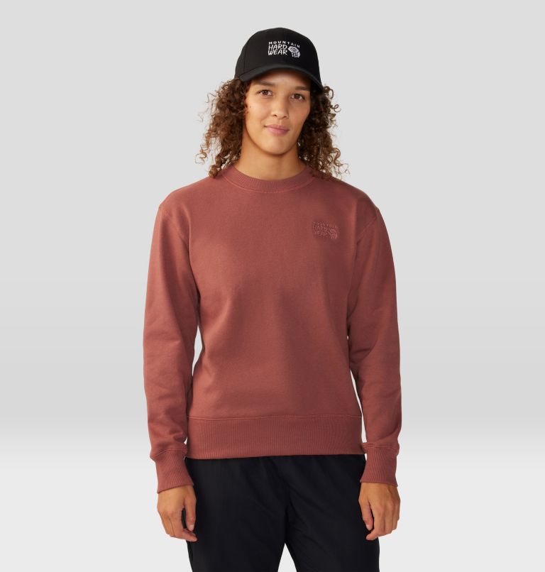 Women's MHW Logo Pullover Crew, Color: Clay Earth, image 6