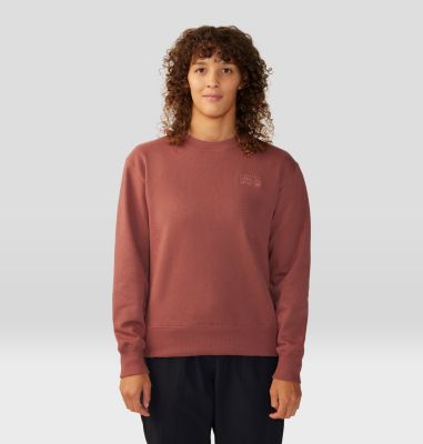 Women's MHW Logo Pullover Crew, Color: Clay Earth, image 41