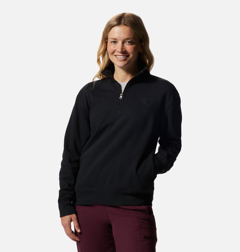 Women's MHW Logo 1/4 Zip, Color: Black, image 5