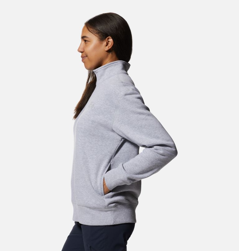 Chandail à fermeture éclair 1/4 MHW Logo Femme, Color: Hardwear Grey Heather, image 3