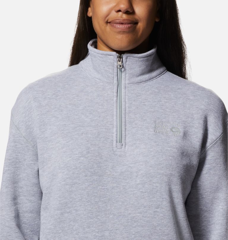 Chandail à fermeture éclair 1/4 MHW Logo Femme, Color: Hardwear Grey Heather, image 4