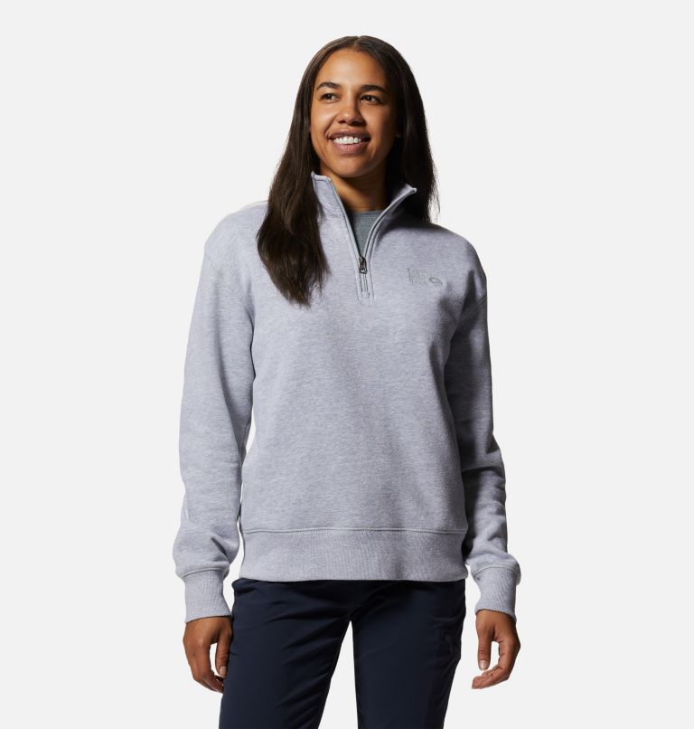 Chandail à fermeture éclair 1/4 MHW Logo Femme, Color: Hardwear Grey Heather, image 5