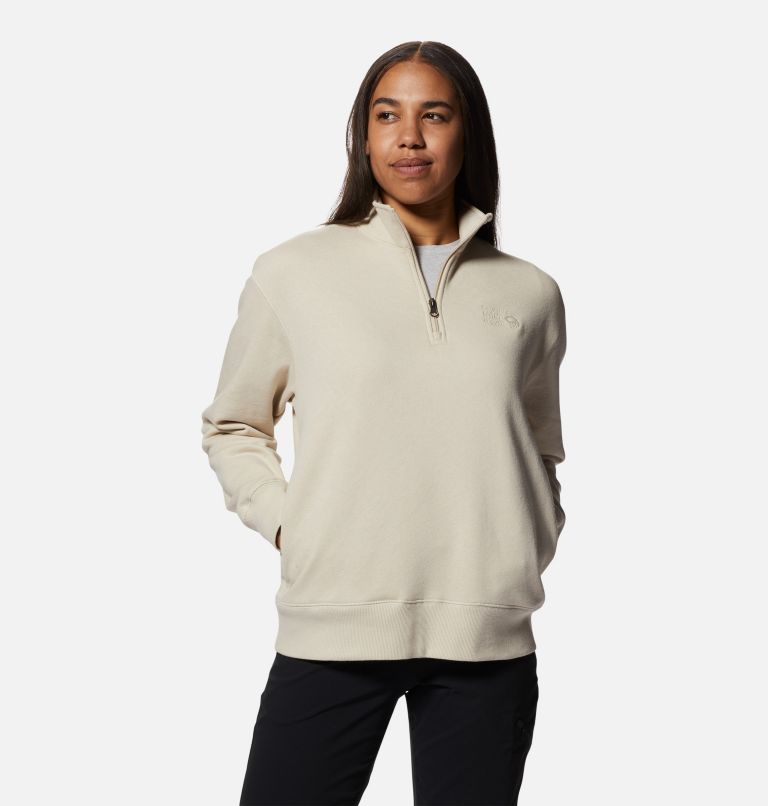Thumbnail: Women's MHW Logo 1/4 Zip, Color: Wild Oyster, image 5
