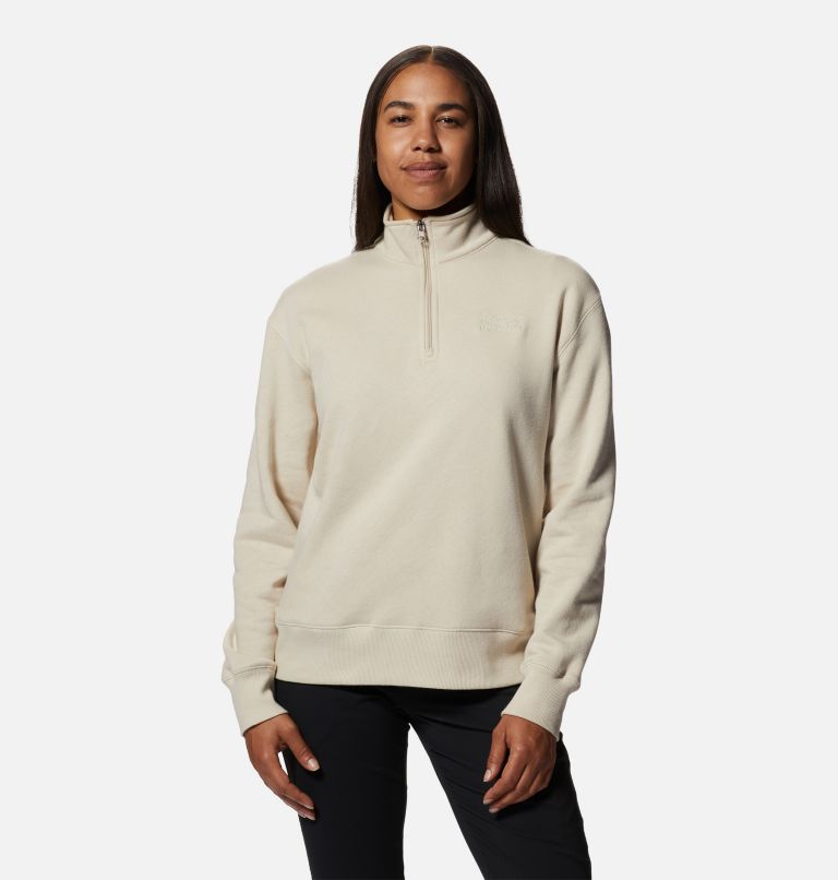 Thumbnail: MHW Logo 1/4 Zip | 284 | L, Color: Wild Oyster, image 1