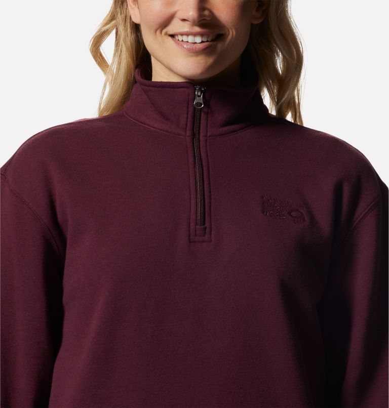 Women's MHW Logo 1/4 Zip, Color: Cocoa Red, image 4