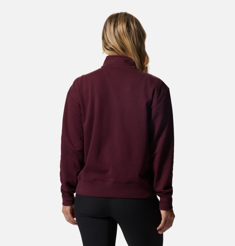 Women's MHW Logo 1/4 Zip, Color: Cocoa Red, image 2