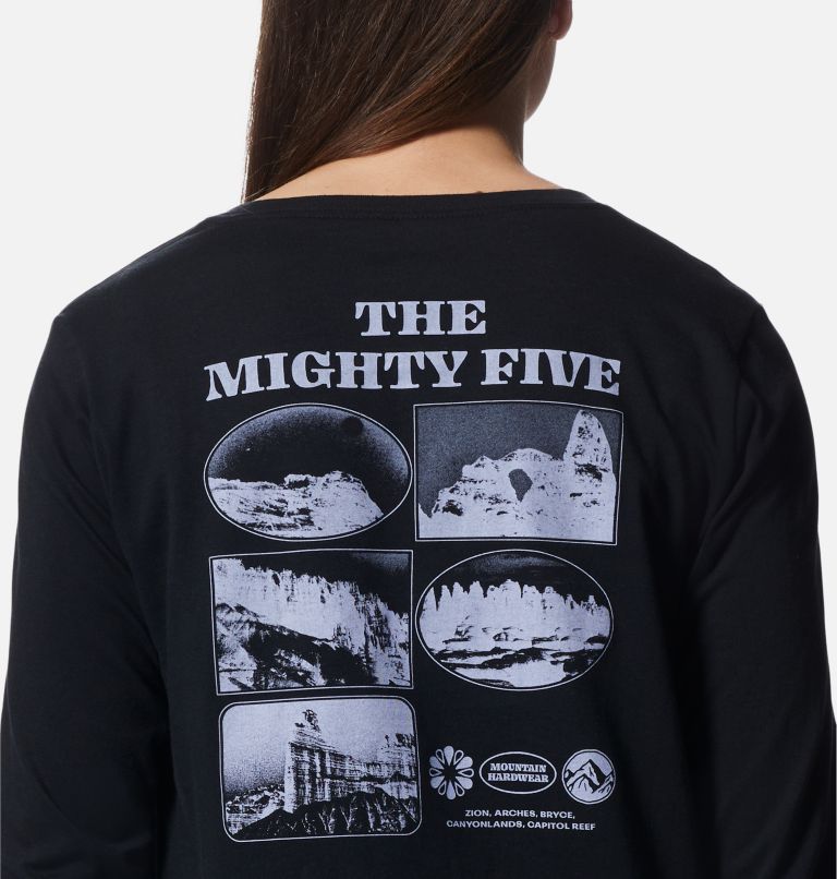 Women's MHW Mighty Five Long Sleeve, Color: Black, image 5