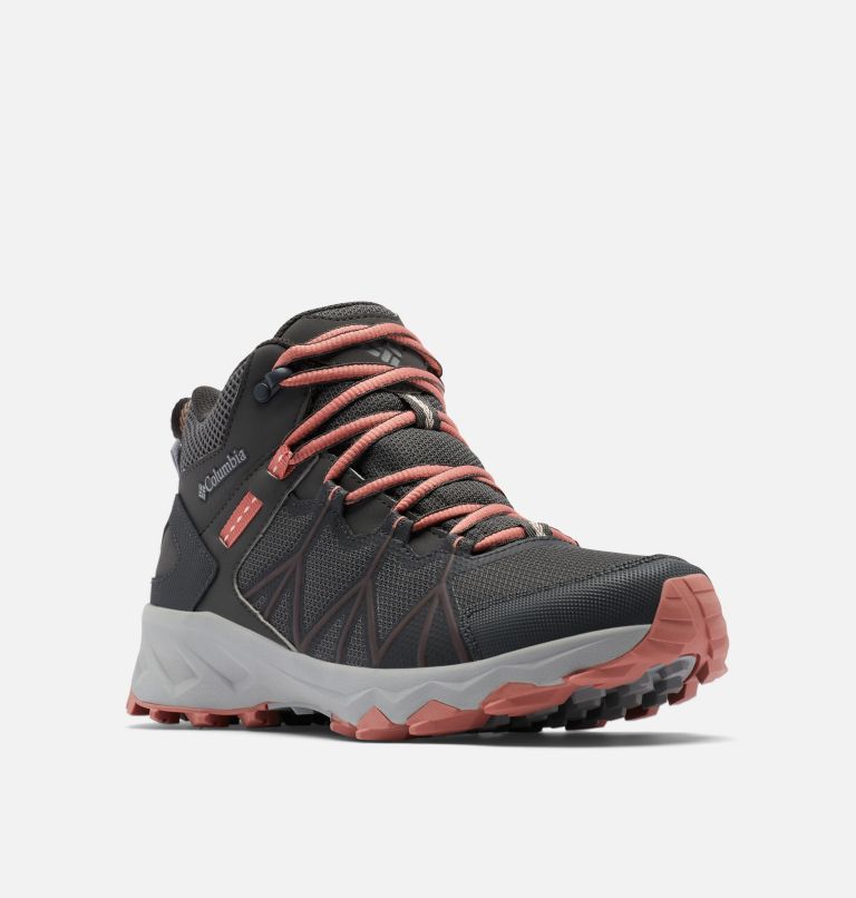 Thumbnail: Women's Peakfreak II Mid Outdry Hiking Boot, Color: Dark Grey, Dark Coral, image 2