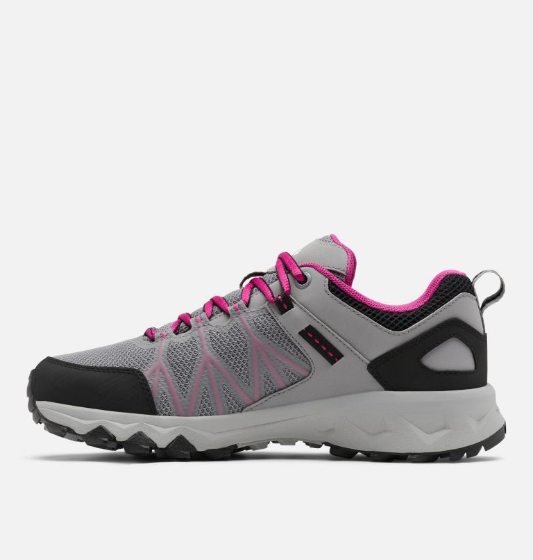 Women's Peakfreak II Outdry Waterproof Hiking Shoe, Color: Monument, Wild Fuchsia, image 5