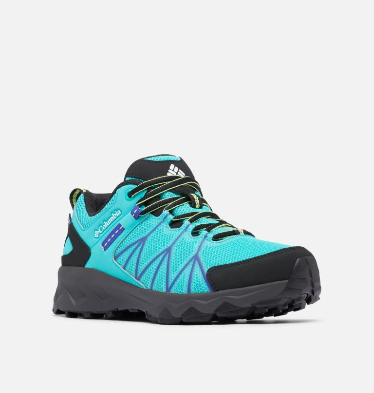 Women's Peakfreak II Outdry Waterproof Hiking Shoe, Color: Bright Aqua, Tippet, image 2