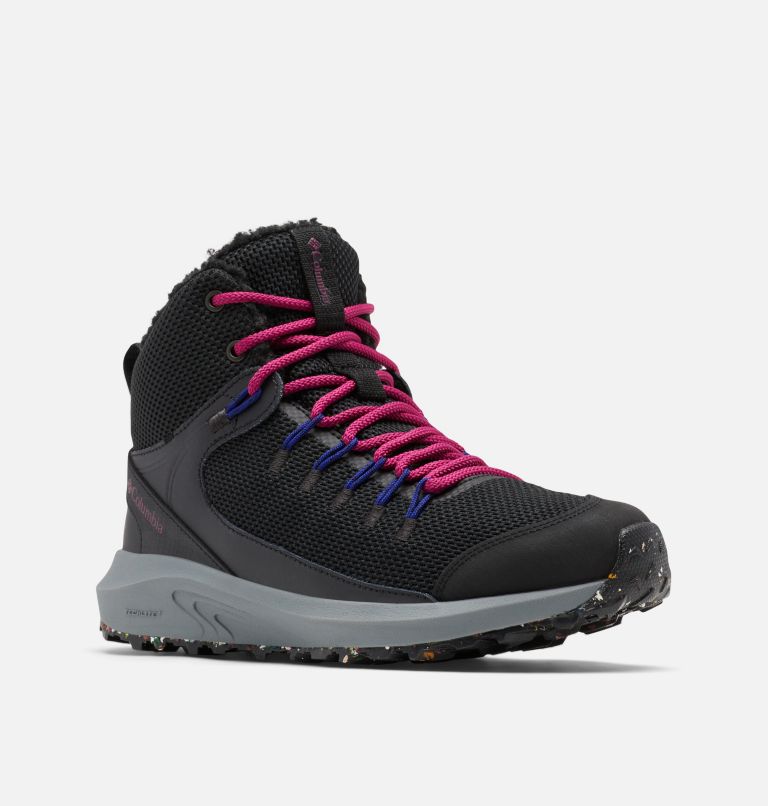 Women's Trailstorm Mid Waterproof Hiking Shoe, Color: Black, Red Onion, image 2