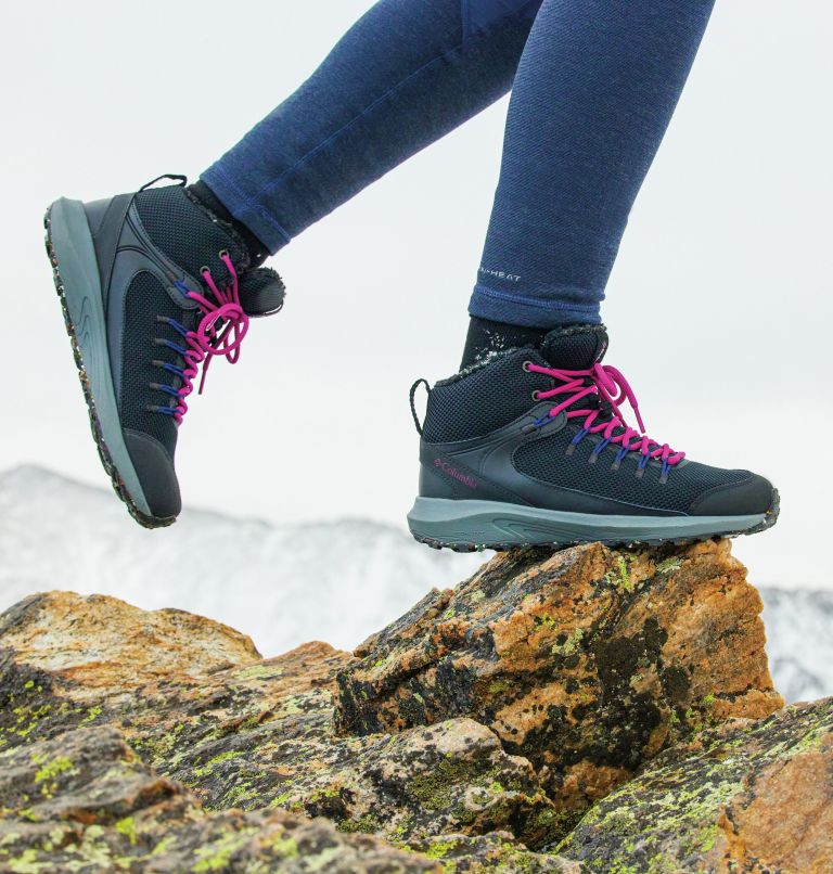 Thumbnail: Women's Trailstorm Mid Waterproof Hiking Shoe, Color: Black, Red Onion, image 10