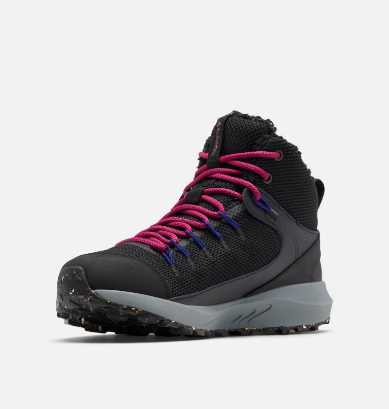 Women's Trailstorm Mid Waterproof Hiking Shoe, Color: Black, Red Onion, image 6