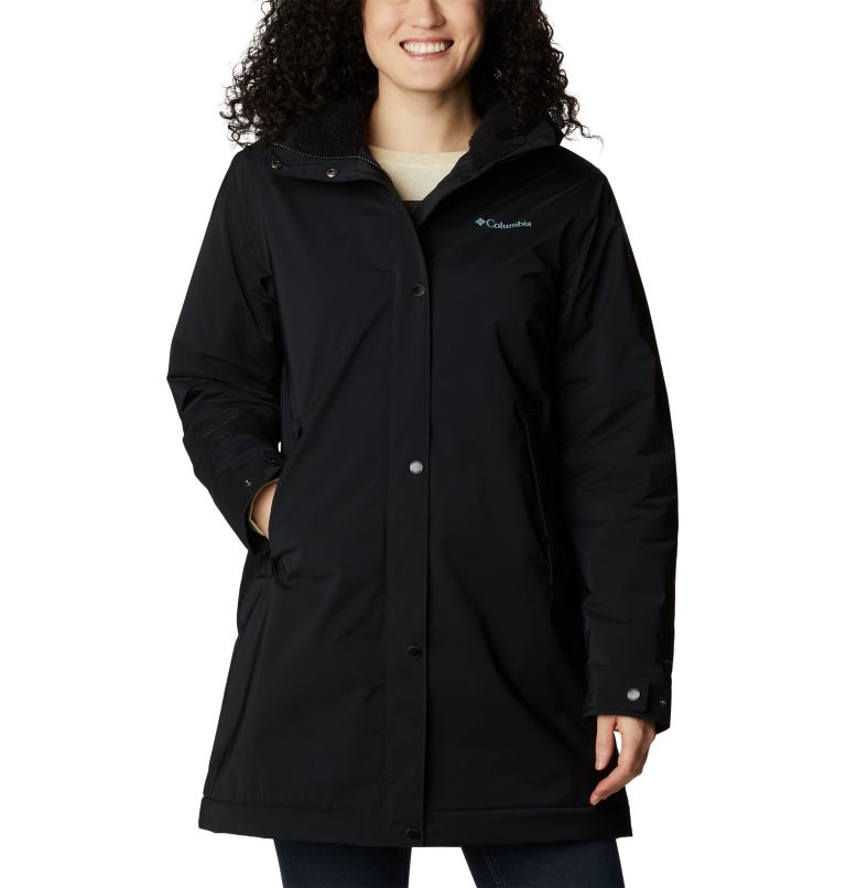 Women's Clermont Lined Rain Jacket, Color: Black, image 1