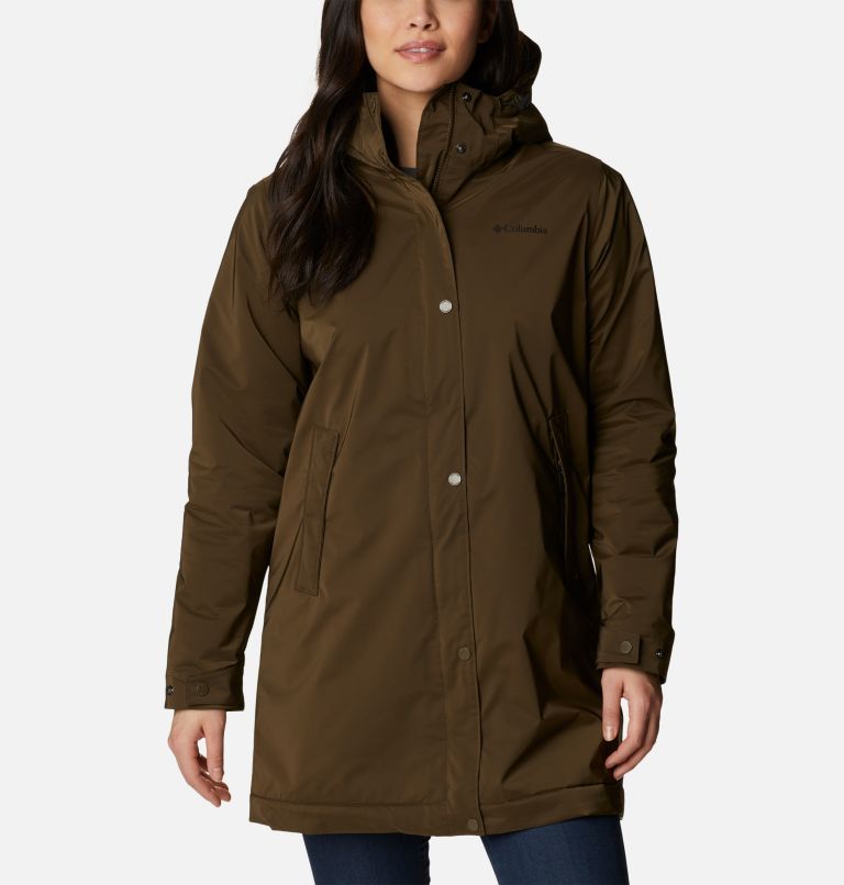 Thumbnail: Women's Clermont Lined Rain Jacket, Color: Olive Green, image 1