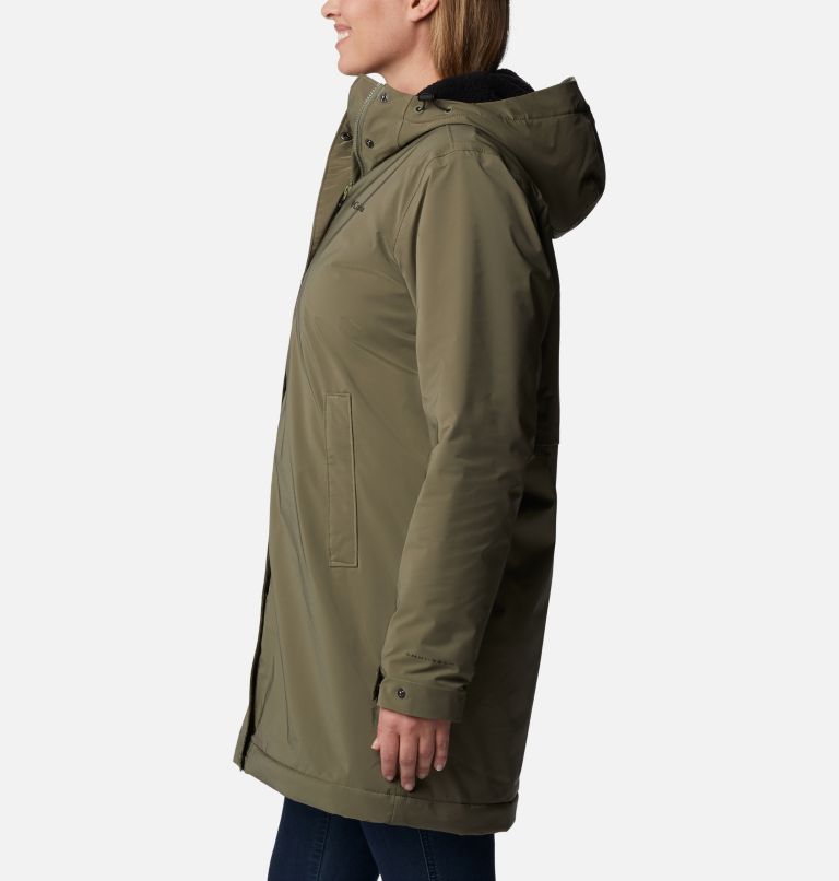 Thumbnail: Women's Clermont Lined Rain Jacket, Color: Stone Green, image 3