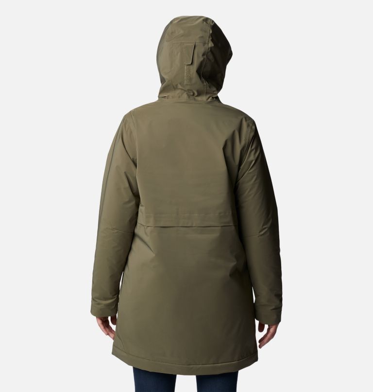 Chaqueta impermeable de largo medio con forro Clermont para mujer, Color: Stone Green, image 2