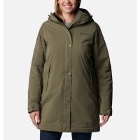 Columbia Women's Clermont Lined Rain Jacket (Stone Green)