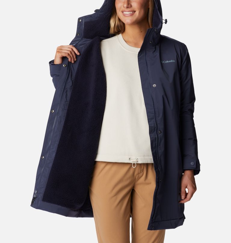 Women's lined rain on sale jacket