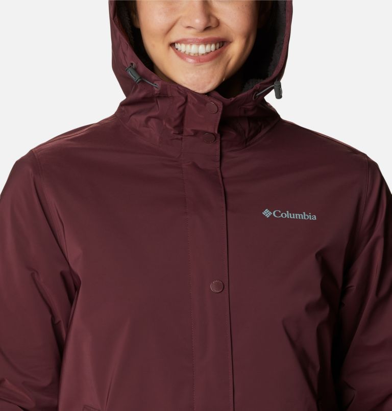Women's Clermont Lined Rain Jacket, Color: Malbec