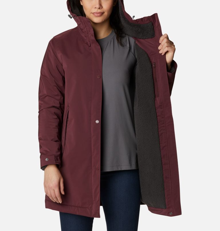 Columbia women's lined rain hot sale jacket