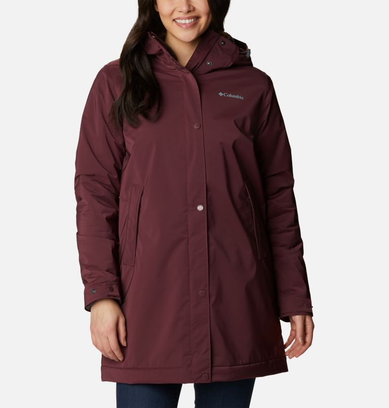 Women's Clermont Lined Rain Jacket, Color: Malbec