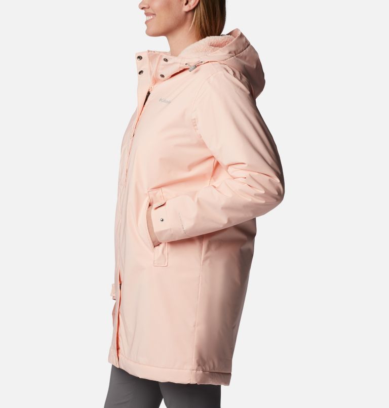 Women's Clermont Lined Rain Jacket, Color: Peach Blossom, image 3