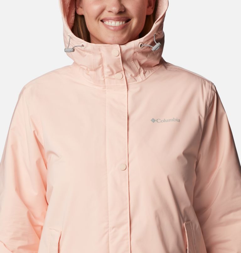 Women's Clermont Lined Rain Jacket, Color: Peach Blossom, image 4