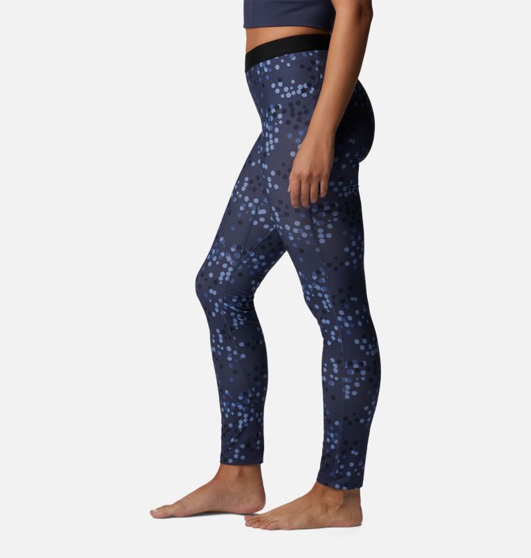 Women's Midweight Baselayer Tights, Color: Nocturnal Polka Dot Print, image 3
