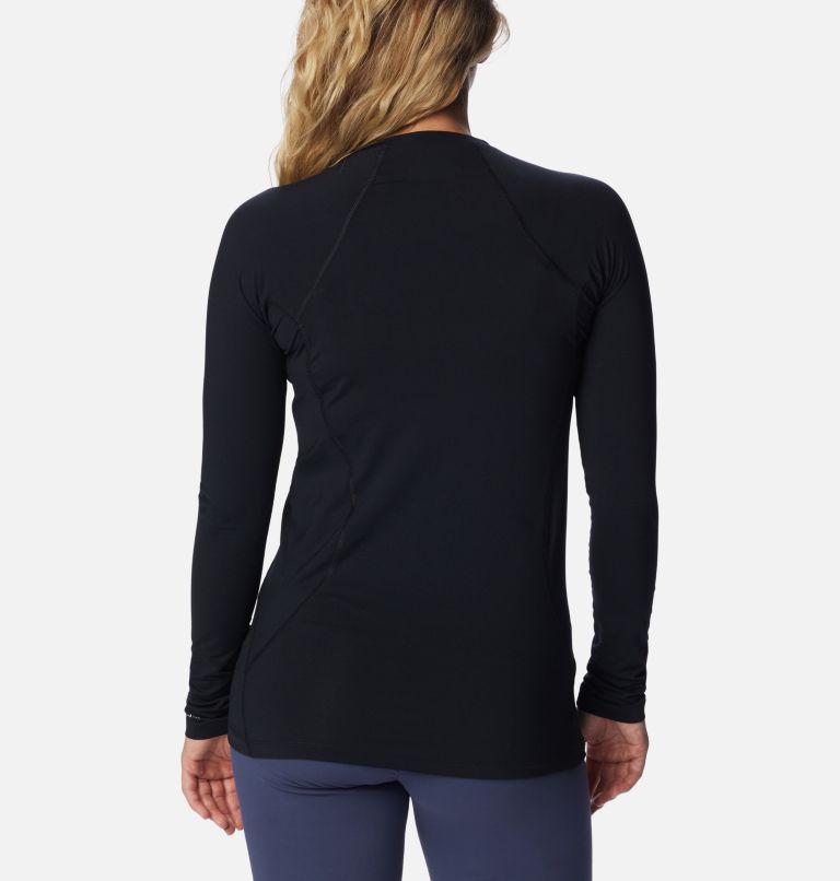 Thumbnail: Women's Midweight Long Sleeve Baselayer Shirt, Color: Black, image 2