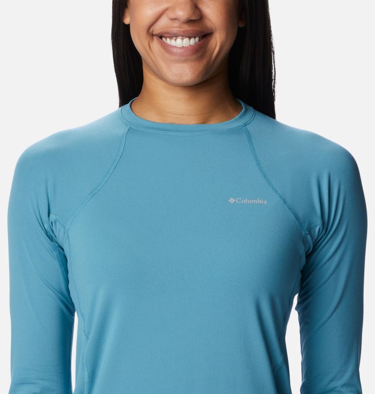 Women's Midweight Baselayer Crew, Color: Canyon Blue, image 4