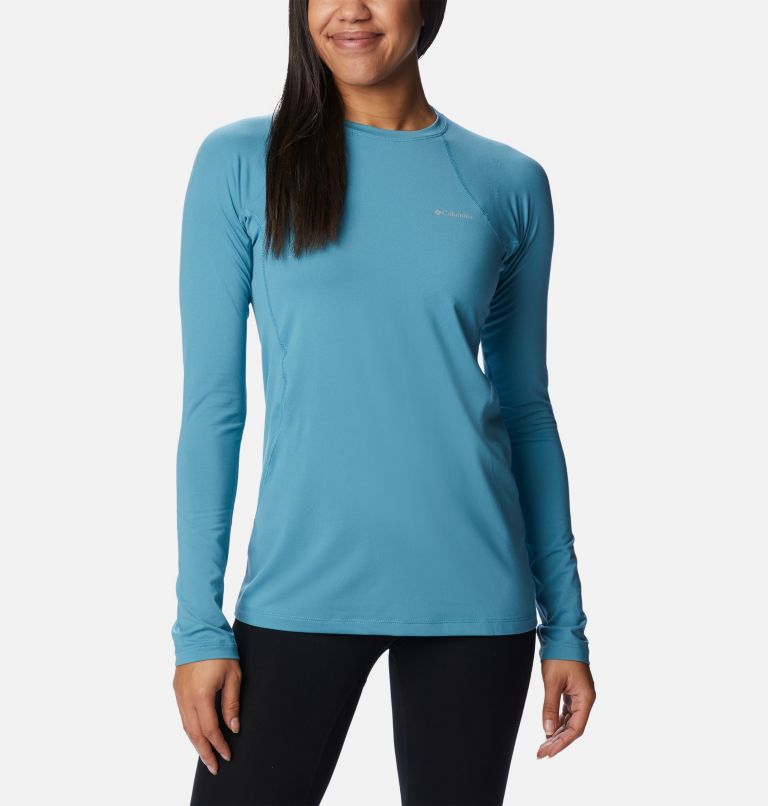 Women's Midweight Baselayer Crew, Color: Canyon Blue, image 1