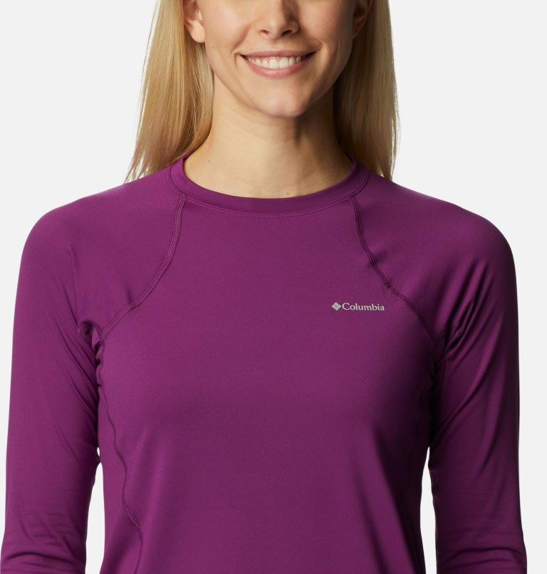 Women's Midweight Baselayer Crew, Color: Plum, image 4