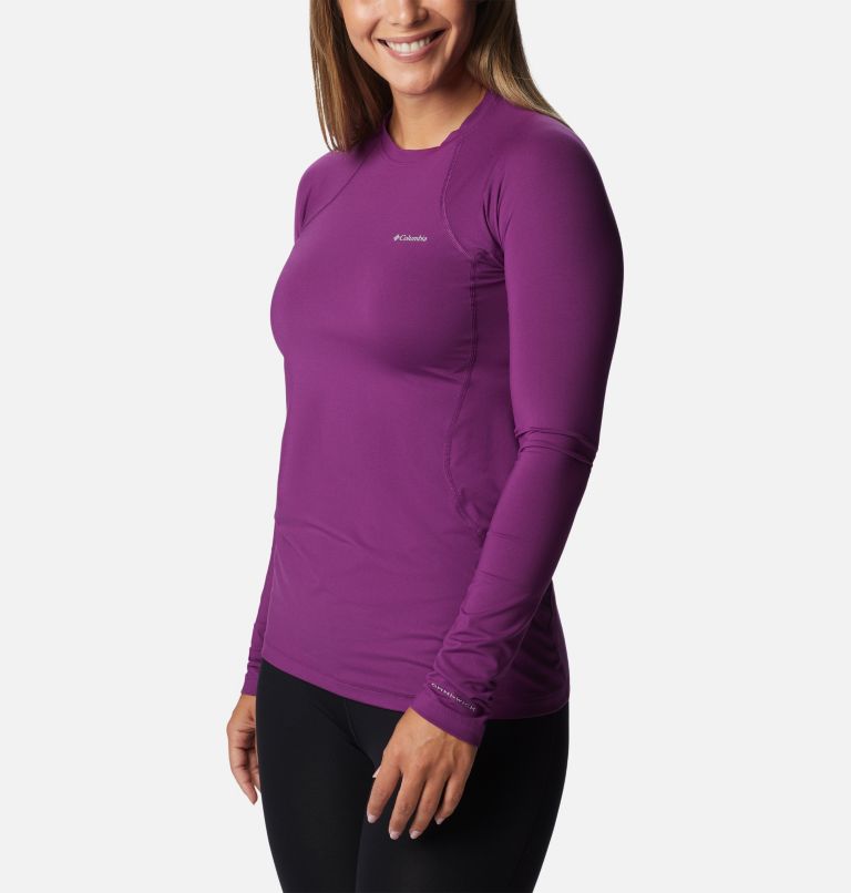Women's Midweight Baselayer Crew, Color: Plum, image 5