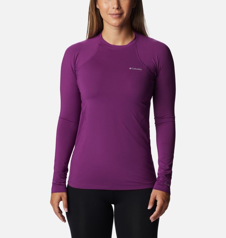 Women's Midweight Baselayer Crew, Color: Plum, image 1