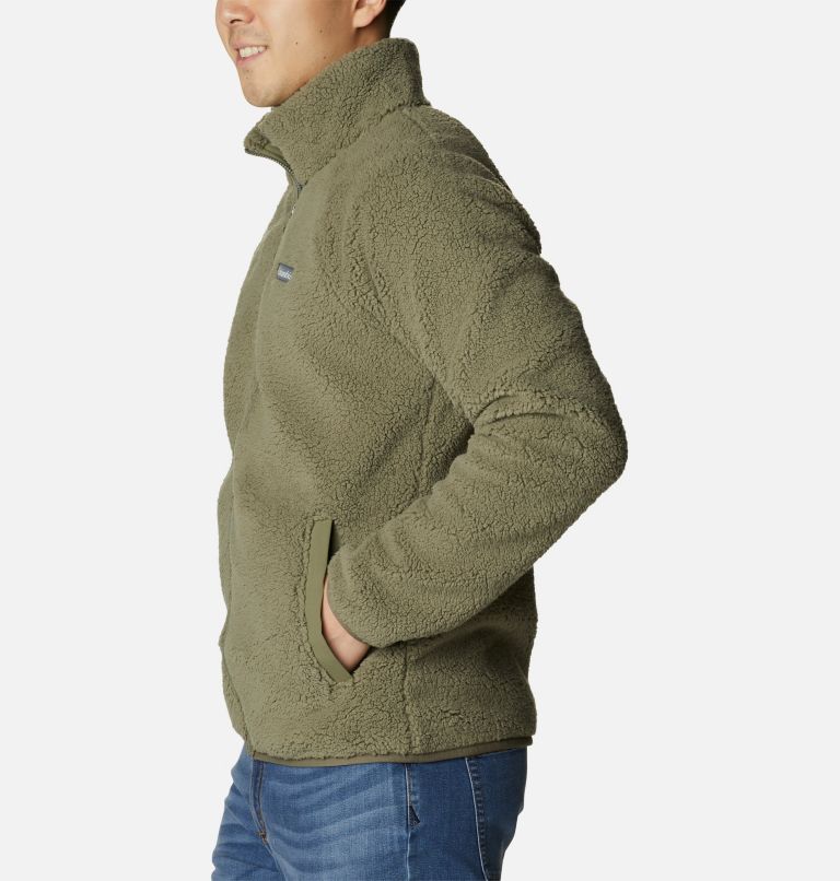 Thumbnail: Men's Winter Warmth Heavyweight Fleece Jacket, Color: Stone Green, image 3