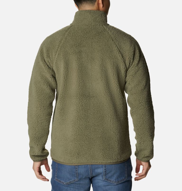 Men's Winter Warmth Heavyweight Fleece Jacket, Color: Stone Green, image 2