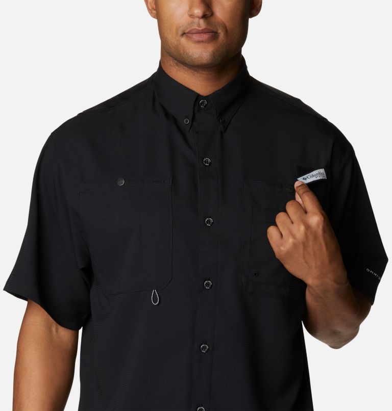 Thumbnail: Men's PFG Jekyll Island Short Sleeve, Color: Black, image 4