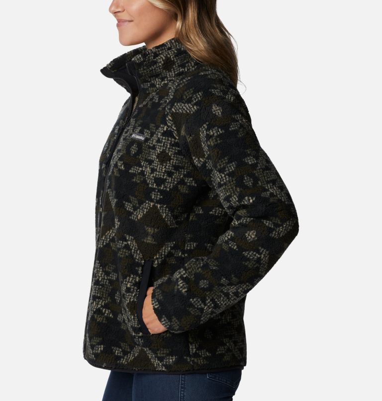 Women's Winter Warmth Heavyweight Fleece, Color: Black Blanket XL Print, image 3
