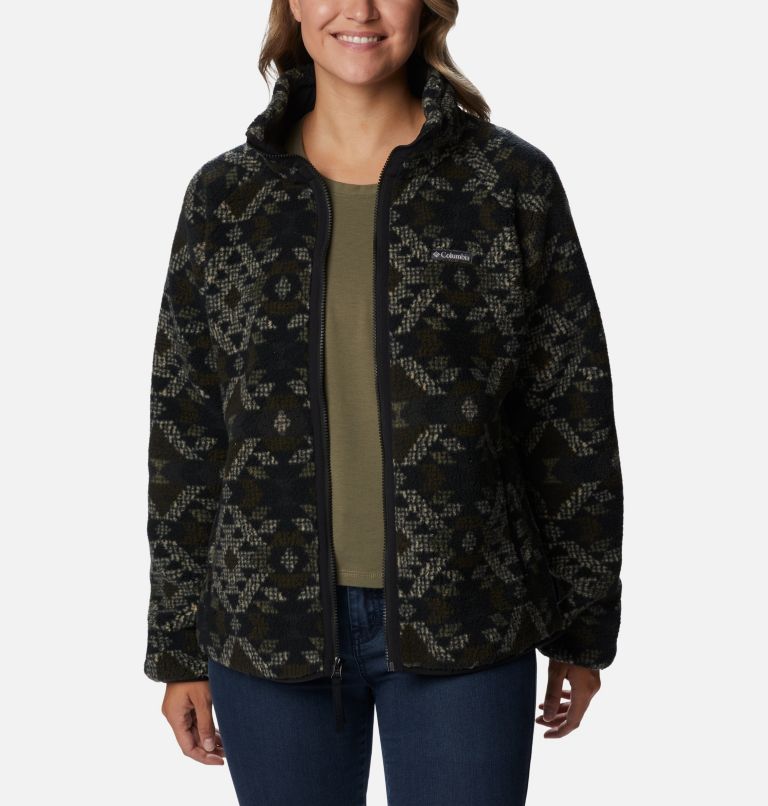 Thumbnail: Women's Winter Warmth Heavyweight Fleece, Color: Black Blanket XL Print, image 6