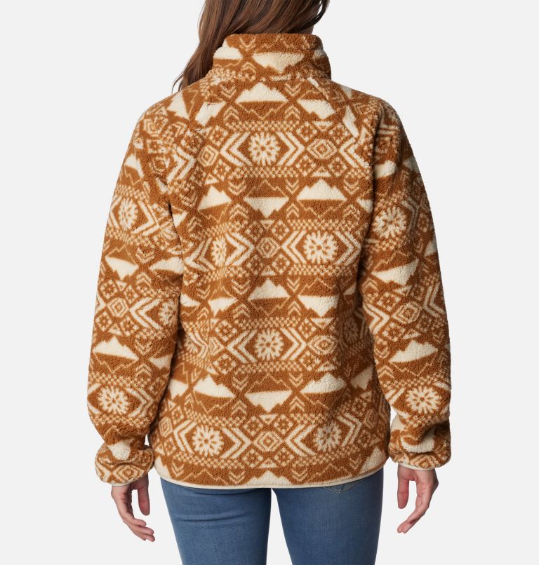 Thumbnail: Women's Winter Warmth Heavyweight Fleece Jacket, Color: Chalk Checkered Peaks Tonal, image 2