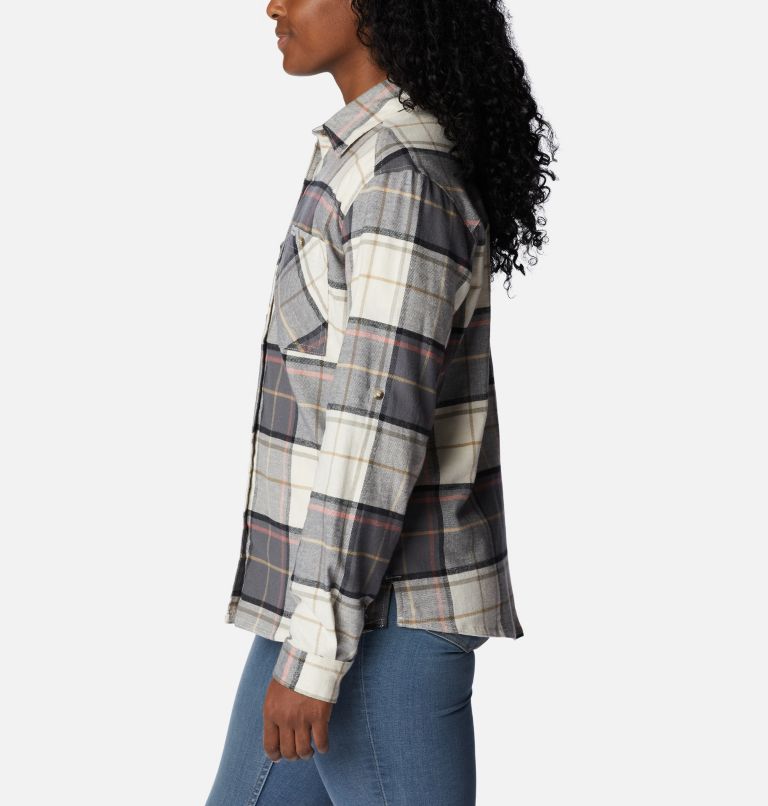 Thumbnail: Women's Clay Hills Stretch Flannel Shirt, Color: Chalk Boyfriend Tartan, image 3