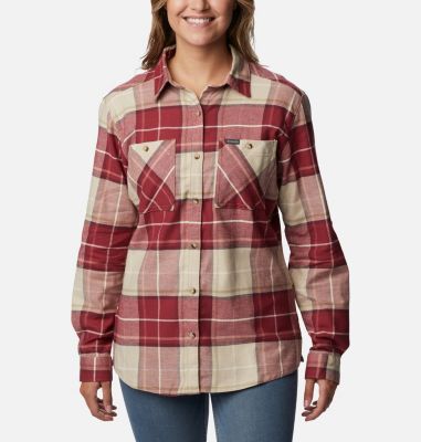 columbia womens flannel shirt