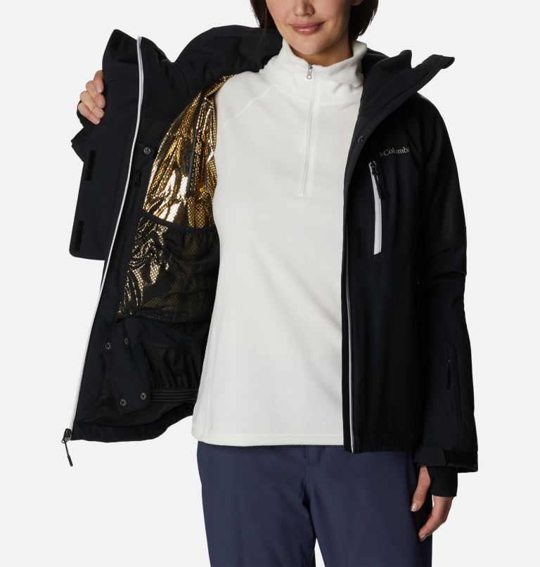 Women's Snow Slab Blackdot Waterproof Ski Jacket, Color: Black, image 5