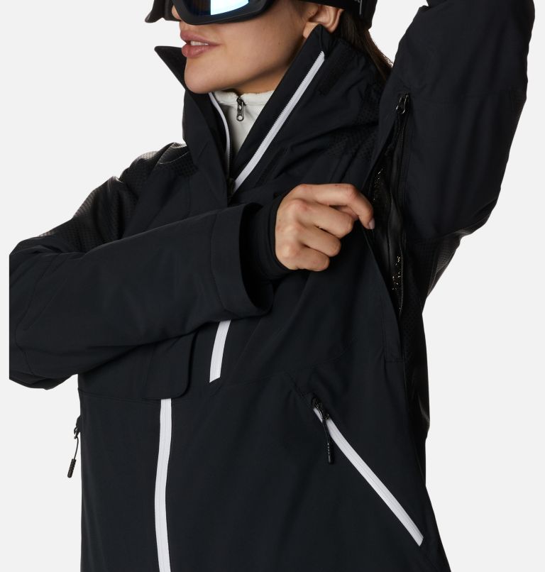 Women's Snow Slab Blackdot Waterproof Ski Jacket, Color: Black, image 10