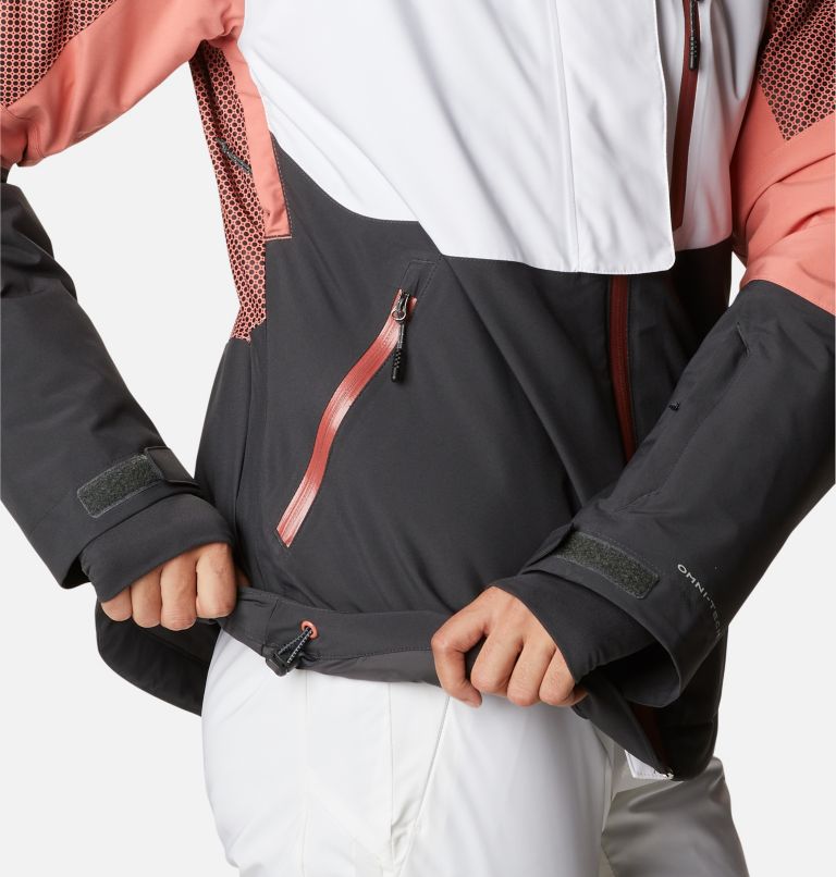 Snow Slab Blackdot Jacket | 100 | XXL, Color: White, Shark, Dark Coral, image 12