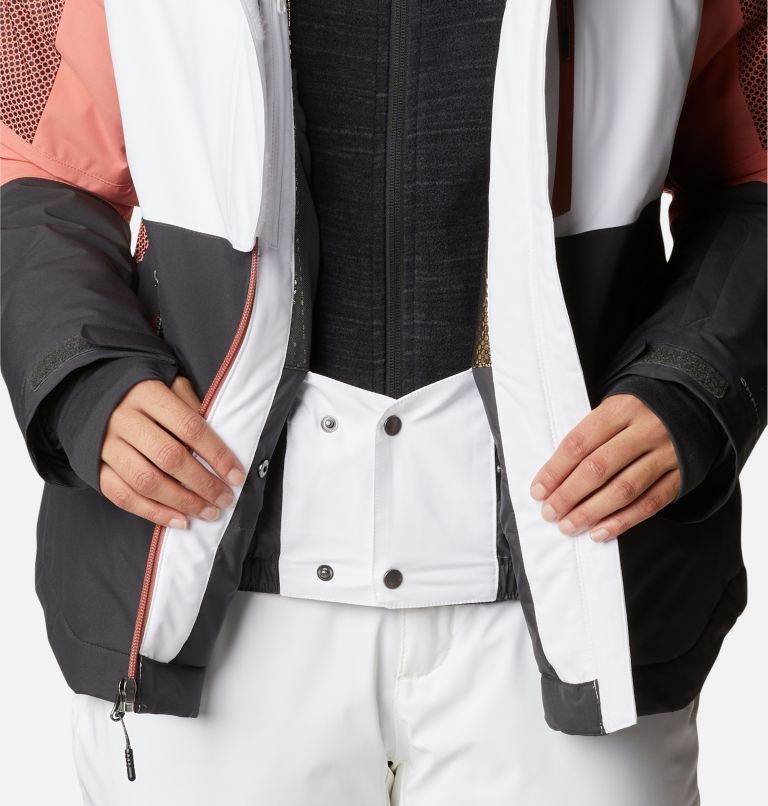 Snow Slab Blackdot Jacket | 100 | XXL, Color: White, Shark, Dark Coral, image 14