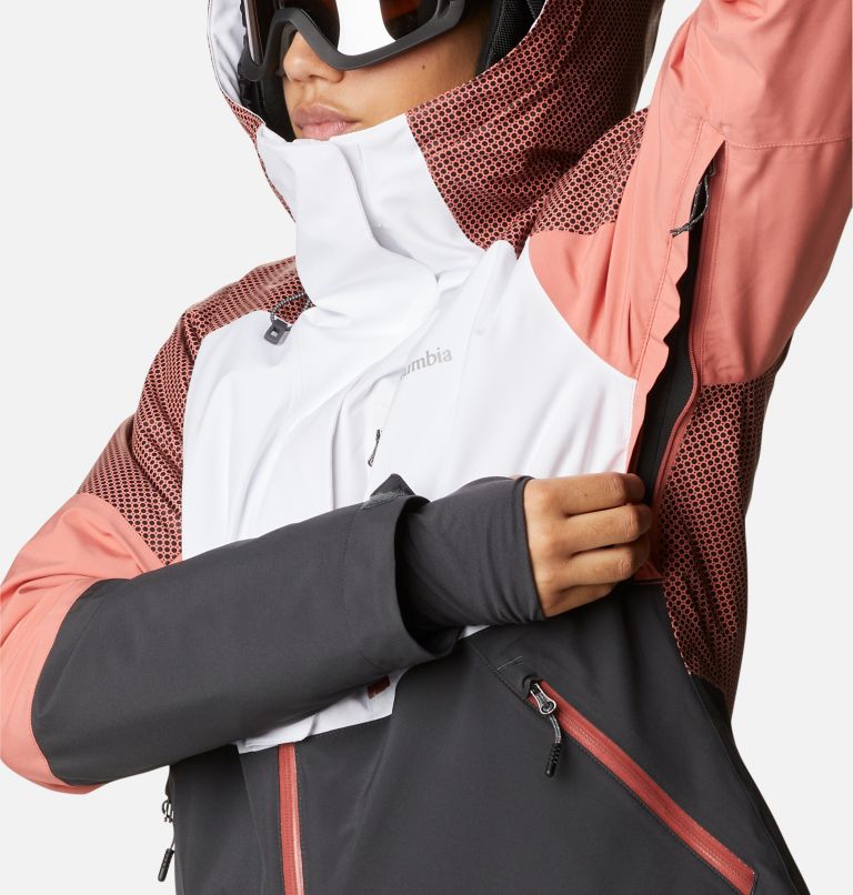 Snow Slab Blackdot Jacket | 100 | XXL, Color: White, Shark, Dark Coral, image 8