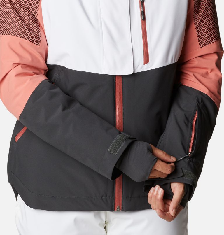 Snow Slab Blackdot Jacket | 100 | XXL, Color: White, Shark, Dark Coral, image 11