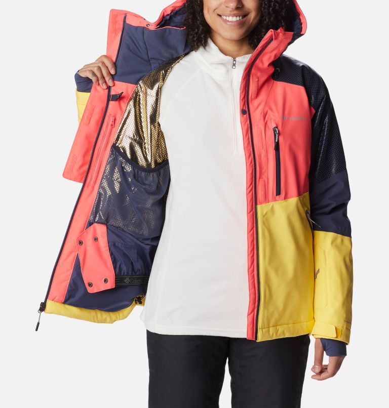 Veste de Ski Imperméable Snow Slab Blackdot Femme, Color: Neon Sunrise, Sun Glow, Nocturnal, image 5